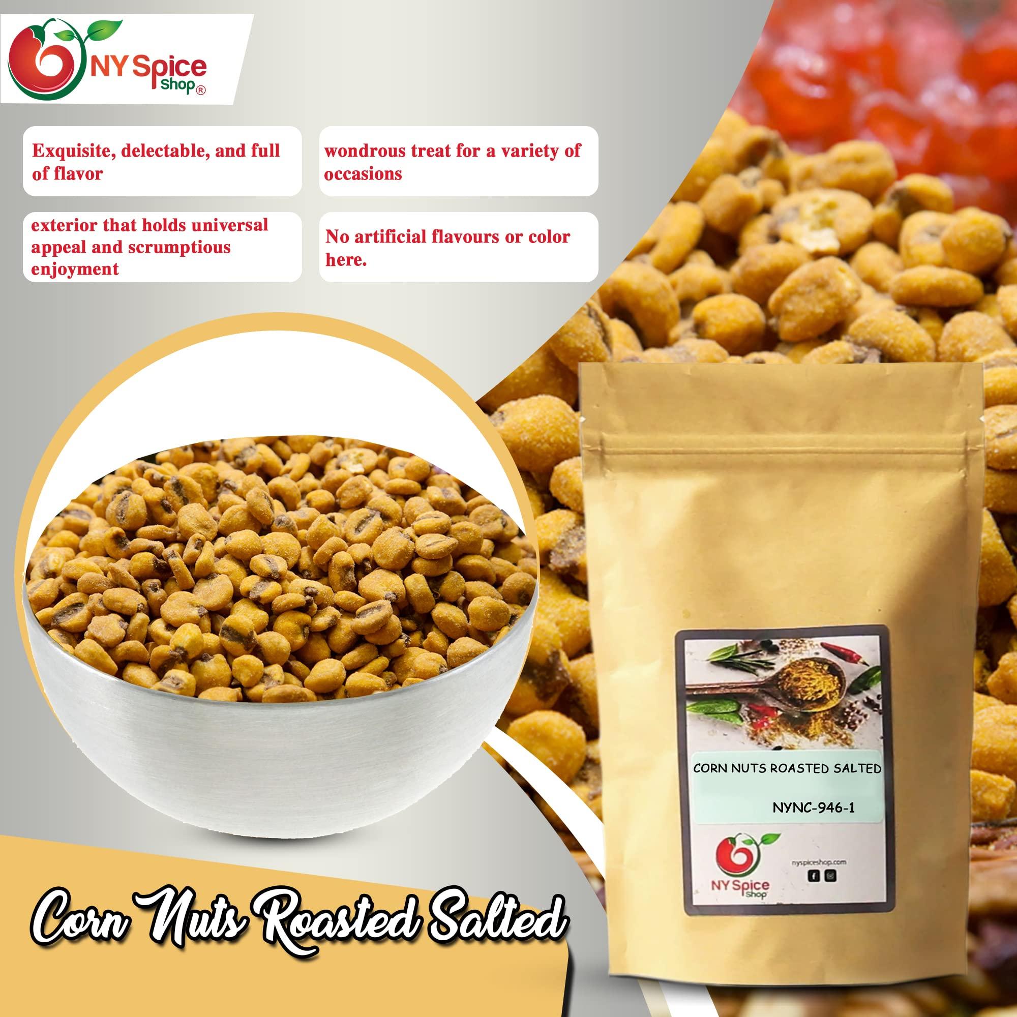 NY SPICE SHOP NY Spice Shop Roasted Corn Salted - 1 Pound Toasted Salted Corn Nuggets Trail Mix Nuts Healthy Snacks Bulk