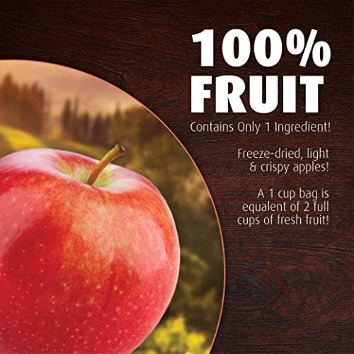 Brothers-ALL-Natural Brothers All Natural, Fuji Apple Freeze Dried Fruit Crisps, Gluten Free, Non-GMO, Nothing Added, 1 oz. Resealable Pouch (Pack of 8)