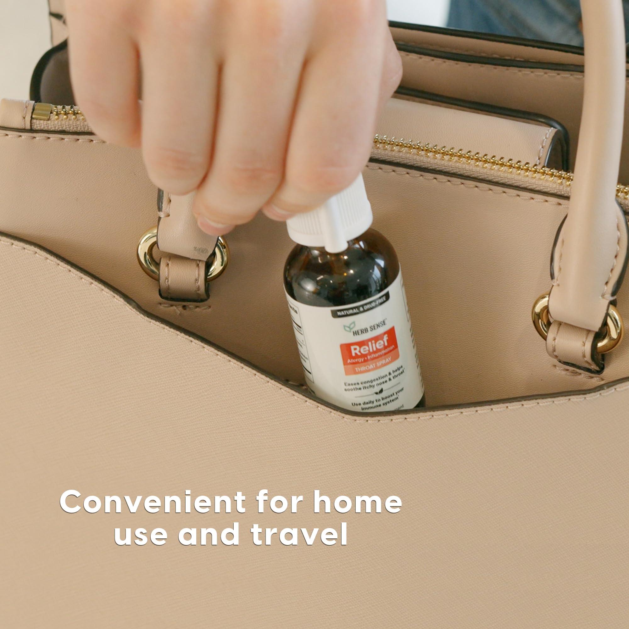 Herb Sense Herb Sense Allergy Inflammation Throat Spray, Fast Relief, Daily Protection, Drug-Free, Natural, Immune Boost, 1 oz, Gluten-Free, Non-GMO