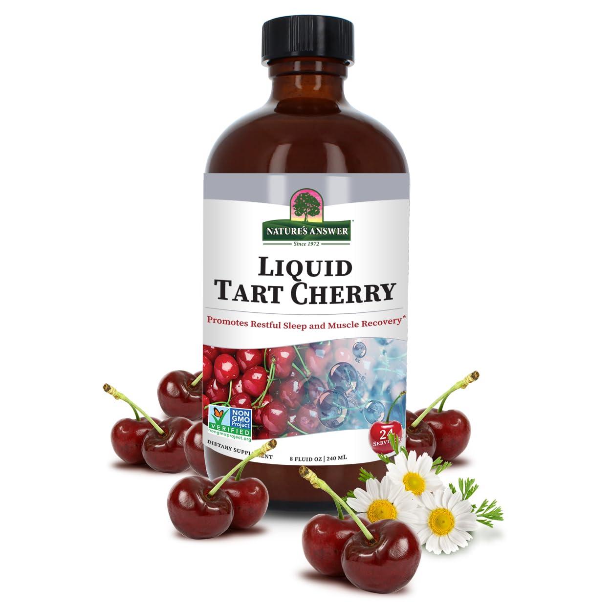 Nature\'s Answer Nature\'s Answer Tart Cherry 8 Ounce Liquid | Promotes Recovery & Sleep | Rich in Anthocyanins | Non GMO | Gluten Free | Vegan