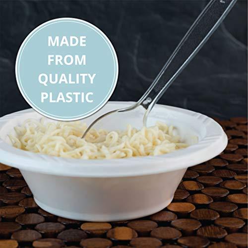 PLASTICPRO Plasticpro Disposable Clear Plastic Soup Spoons Heavyweight Utensils Pack of 50 Count