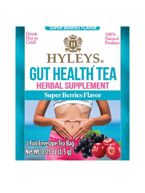HYLEYS Tea Hyleys Gut Health Super Berries Tea - Natural Digestive Support with Premium Green Tea Blend - 25 Tea Bags
