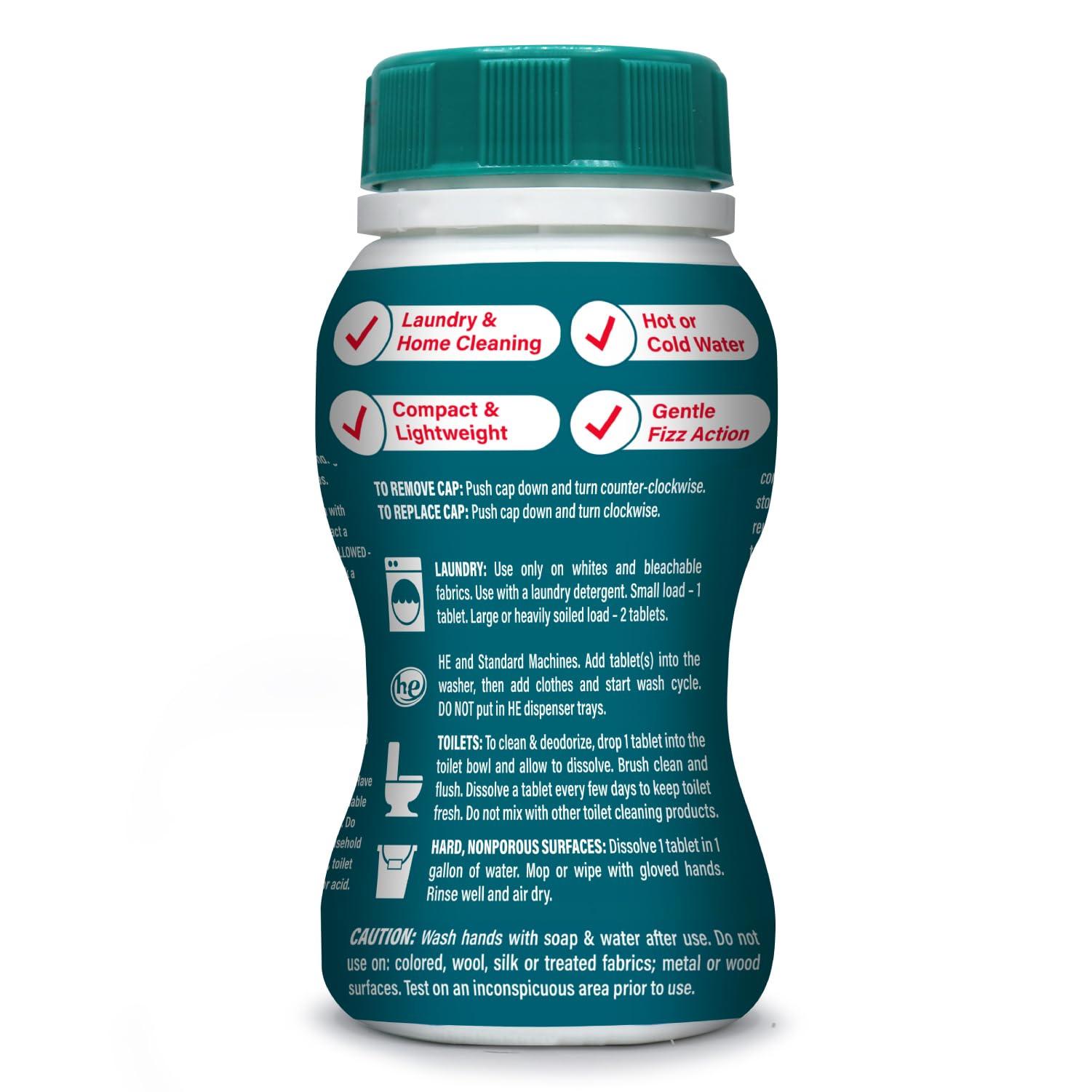 AMAZE AMAZE Ultra Concentrated Bleach Tablets [32 tablets] - Meadow Scent - for Laundry, Toilet, and Multipurpose Home Cleaning. No Splash Liquid Bleach Alternative