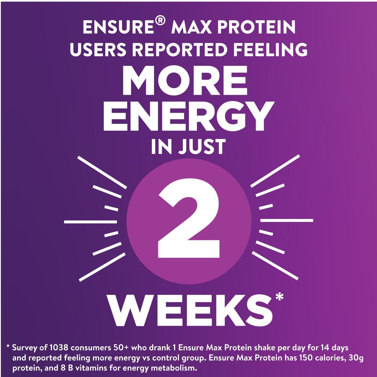 Ensure Ensure Max Protein Shake | Caf Mocha | Meal Supplement Shake | Ready to Drink | 30g Protein for Muscle Building | 1g Sugar, 4g Fiber | 11 fl oz - 12 Pack