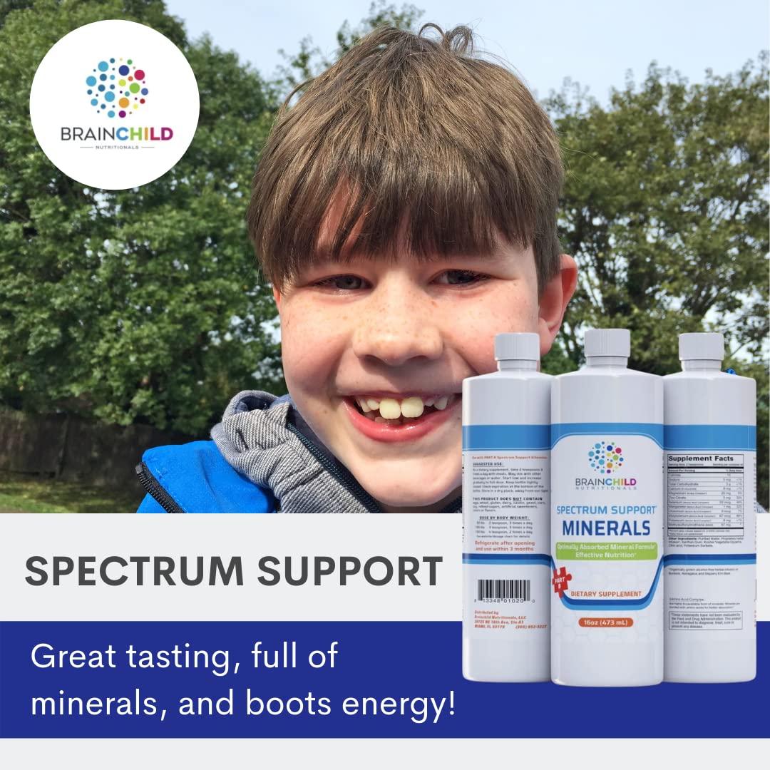 BrainChild Nutritionals BrainChild Nutritionals Spectrum Support Minerals, Liquid Supplement for People On The Spectrum - Gluten Free, Soy Free and Made Without Dairy