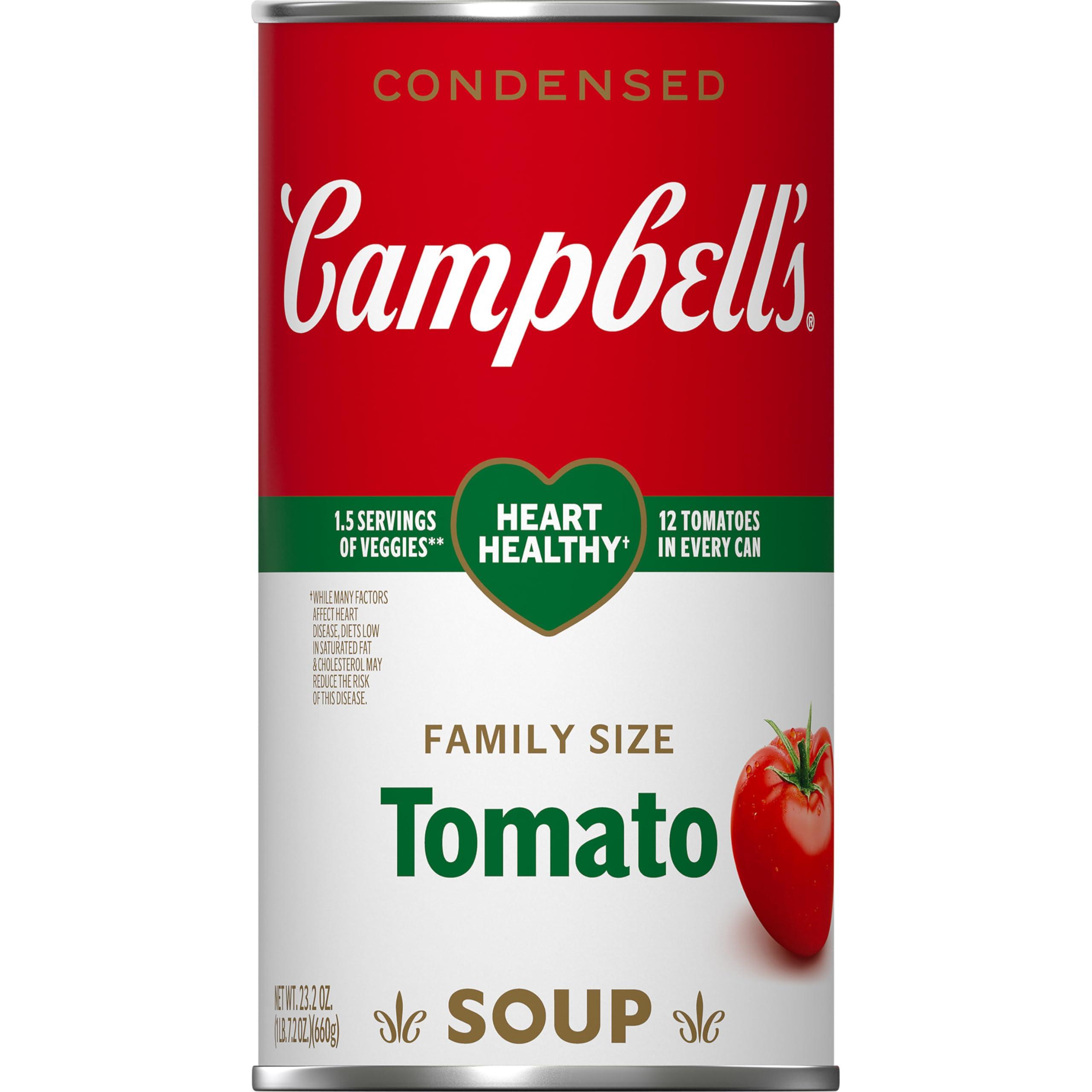 Campbell's Campbells Condensed Heart Healthy Tomato Soup, 23.2 oz Family Size Can