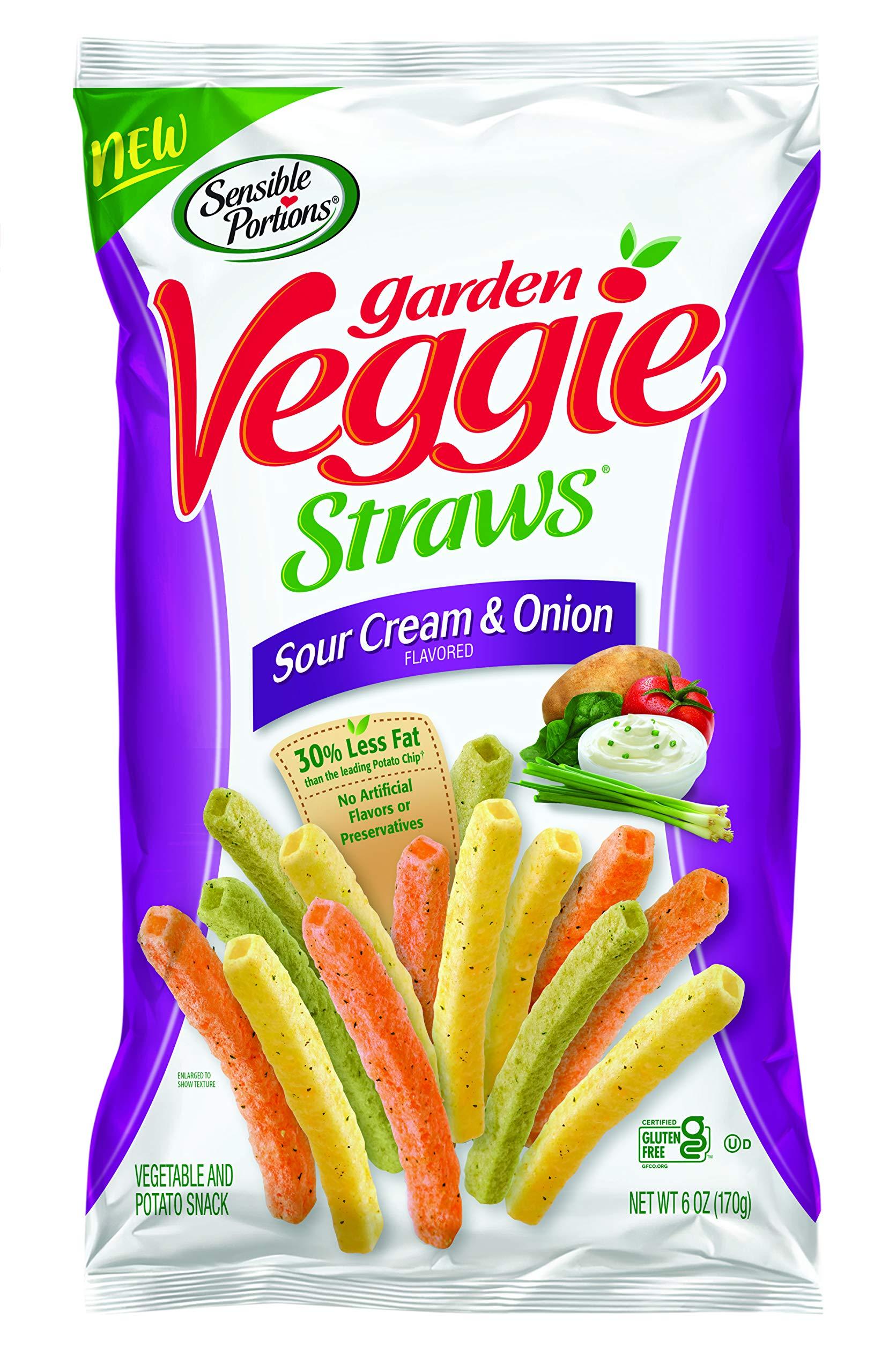 Sensible Portions Sensible Portions Garden Veggie Straws Sour Cream & Onion, 6 oz