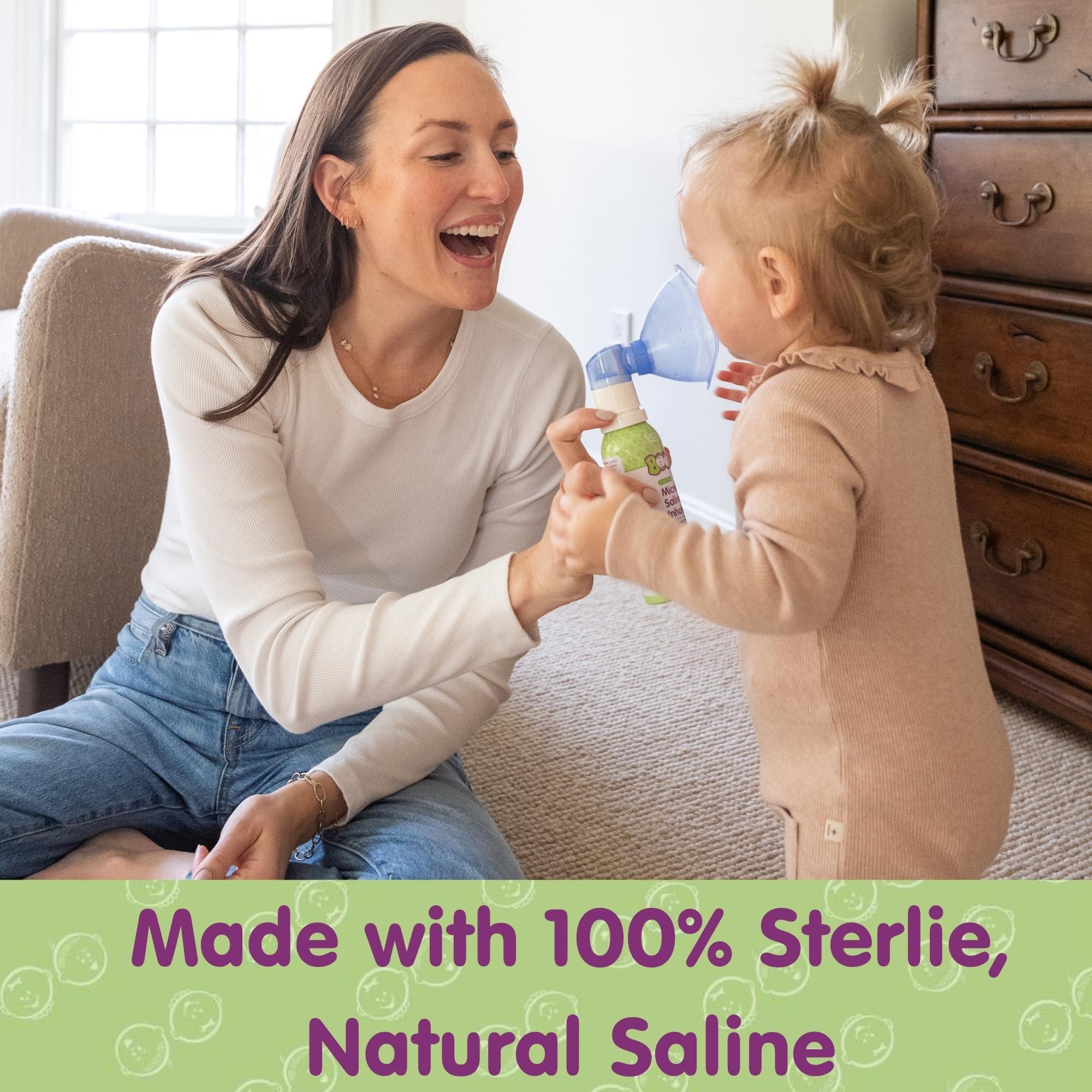 Boogie Boogie Micro-Mist Saline Inhaler, Baby Nose Congestion Relief, Nasal Spray for Kids, Pediatrician Recommended, HSA/FSA Eligible, Unscented, 1.7 oz (Pack of 1)