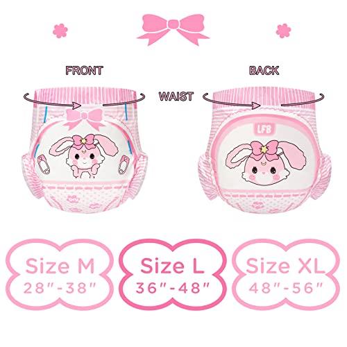 Littleforbig Littleforbig Adult Printed Diaper 2 PCS - Baby Usagi Cute Diaper (Medium 28\"-38\")