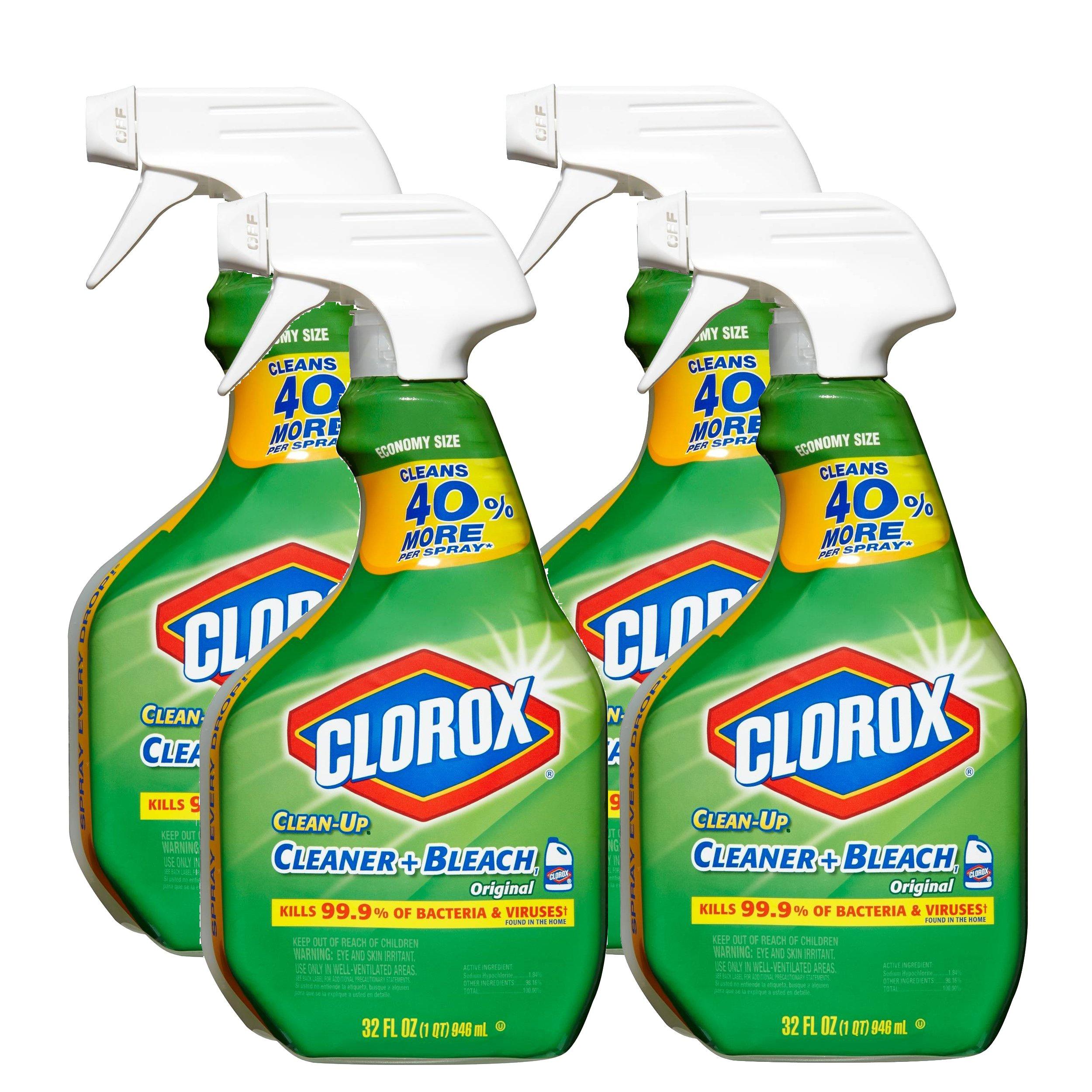 Clorox Clorox Clean-Up Cleaner With Bleach Spray Original Scent Trigger Spray, 32 FL OZ (Pack of 4)