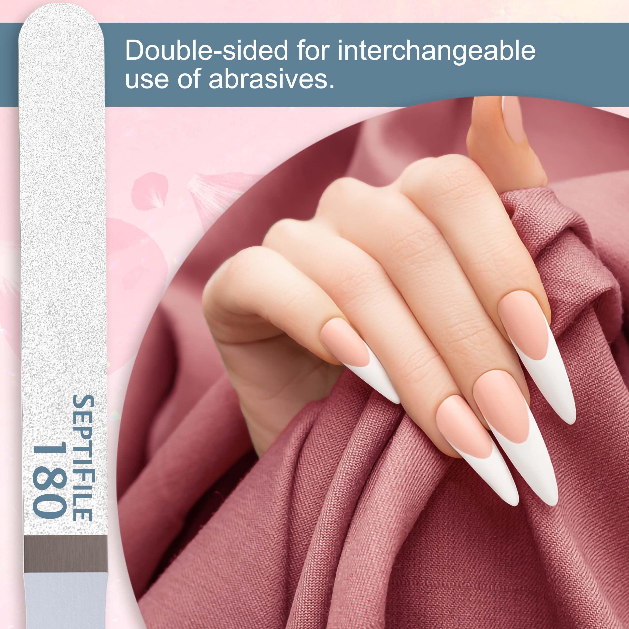 BACKSCRATCHERS BACKSCRATCHERS Medium/Coarse 180 grit SeptiFile Refills - Use for Artificial Or Natural Nails