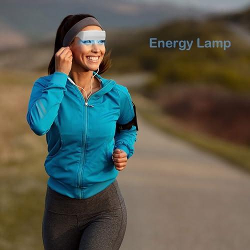 XANXAN Light Therapy Glasses with Travel Case, Blue Light Therapy and Daylight LED Sunlight, Wearable UV-Free Happy Lamp, Natural Relief for Good Sleep, Happy Mood, Boost Energy and Jet Lag