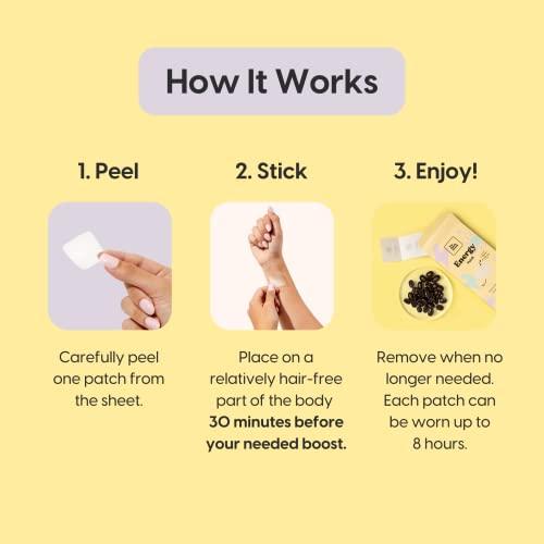 The Patch Brand The Patch Brand Energy Patches | Supports Energy with Caffeine and B5 and B3 | All Natural Vitamins & Mineral Patch Plant Based and Cruelty Free Water Resistant Patches That Last All Day