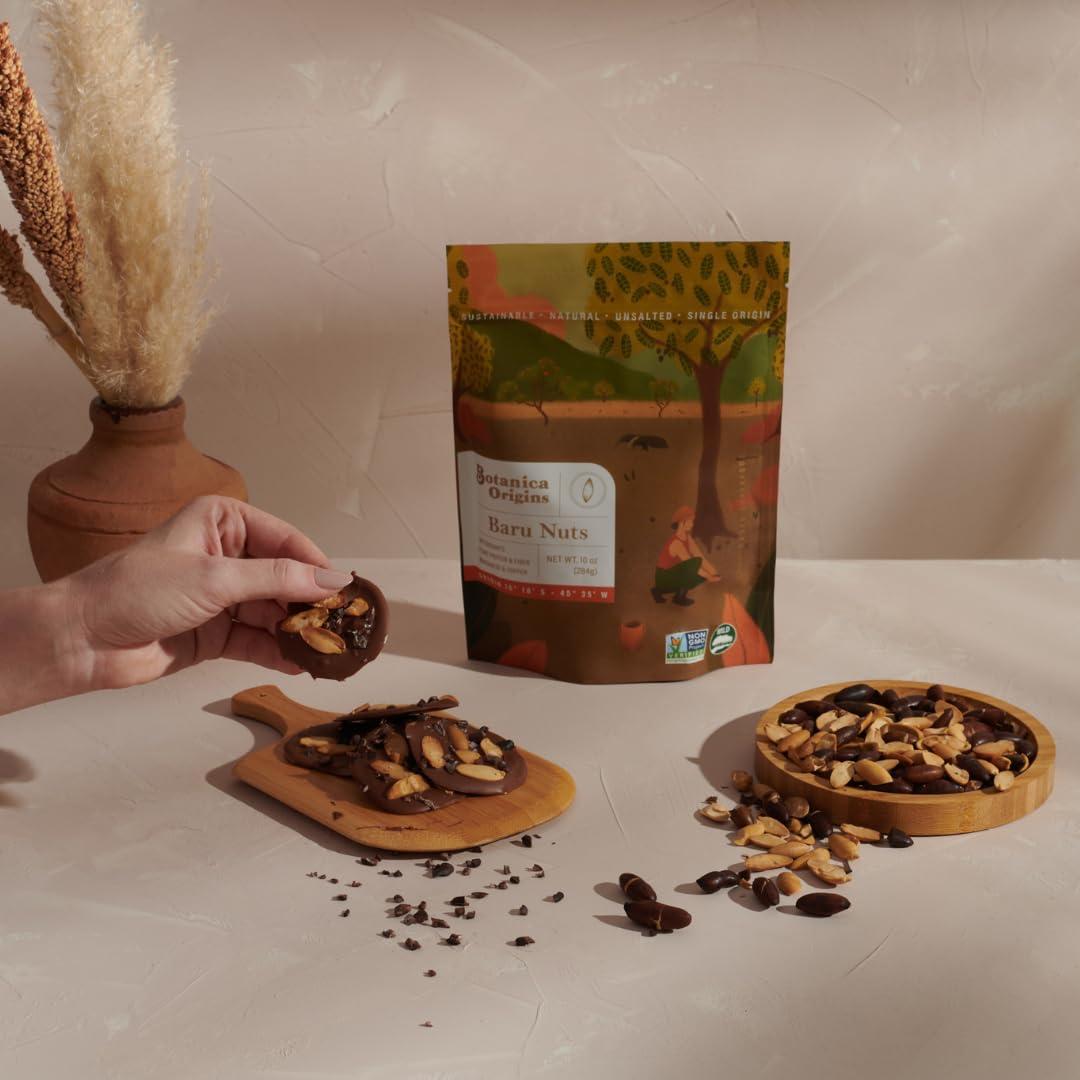 Botanica Origins Botanica Baru Nuts, 10 oz | Roasted | Wild | Unsalted | Non-GMO | Vegan, Keto and Paleo Friendly