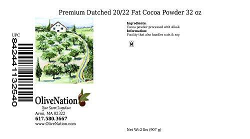 OLIVENATION OliveNation Premium Dutched 20/22 Fat Cocoa Powder 32 ounces