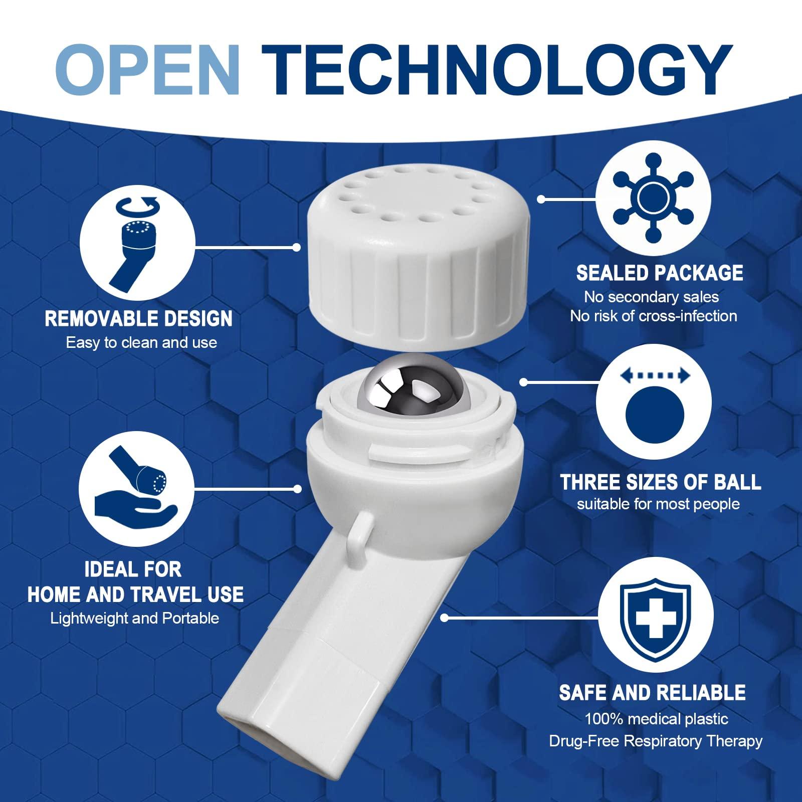 NebuAksol Lung Exerciser Device, Breathing Exercise Device for Lungs, Valve Mucus Removal Device, Mucus Clearance and Lung Expansion Device
