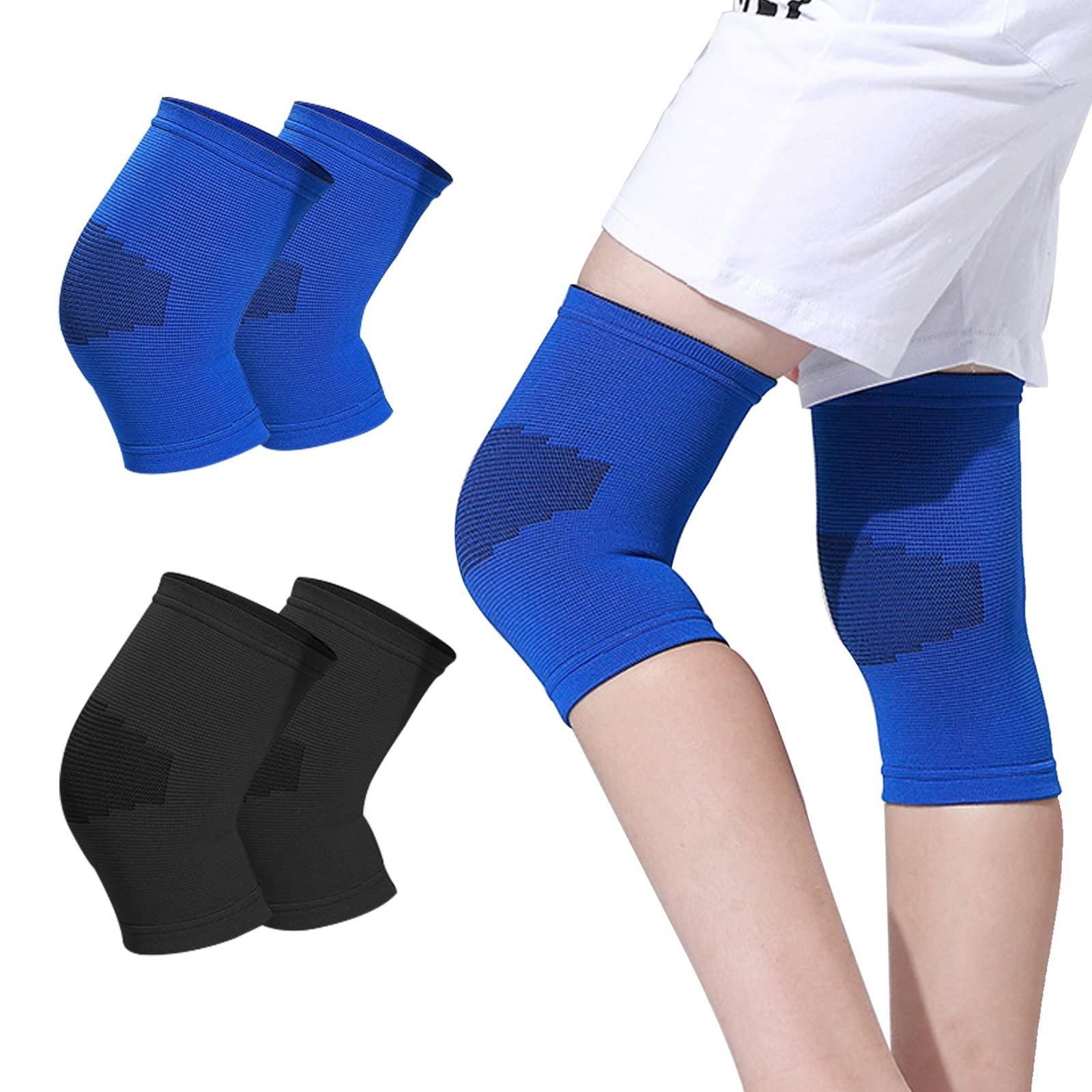 HGRTYXS 2 Pairs Kids Knee Brace,Children Compression Knee Sleeve,Teenagers Knee Support Brace,Youth Knee Brace,Elastic Knee Protector,Sports Knee Brace for Girls Boys Basketball,Volleyball,Sports,Gymnastics