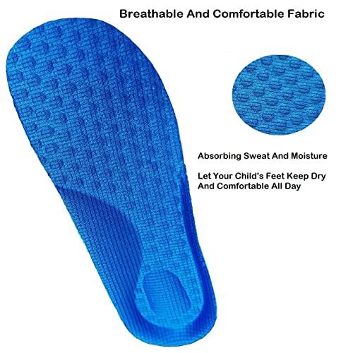 FonsBleaudy Kids Memory Foam Insoles for Arch Support and Comfort Children's Replacement Insoles Inserts (M Little kids13-3)