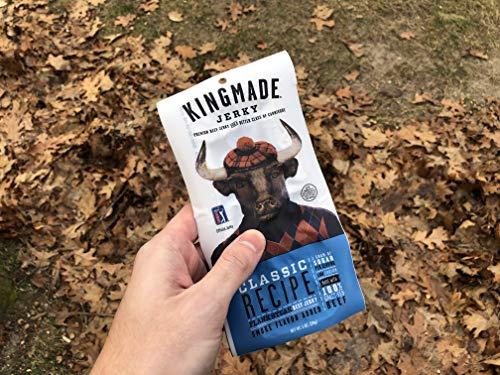 Kingmade Kingmade Beef Jerky Classic Premium Grass Fed Flank Steak Cuts, Gluten Free, Low Sugar & Low Sodium, No MSG Added, Natural Protein Snacks with No Nitrates & Nitrites (3 Pack)