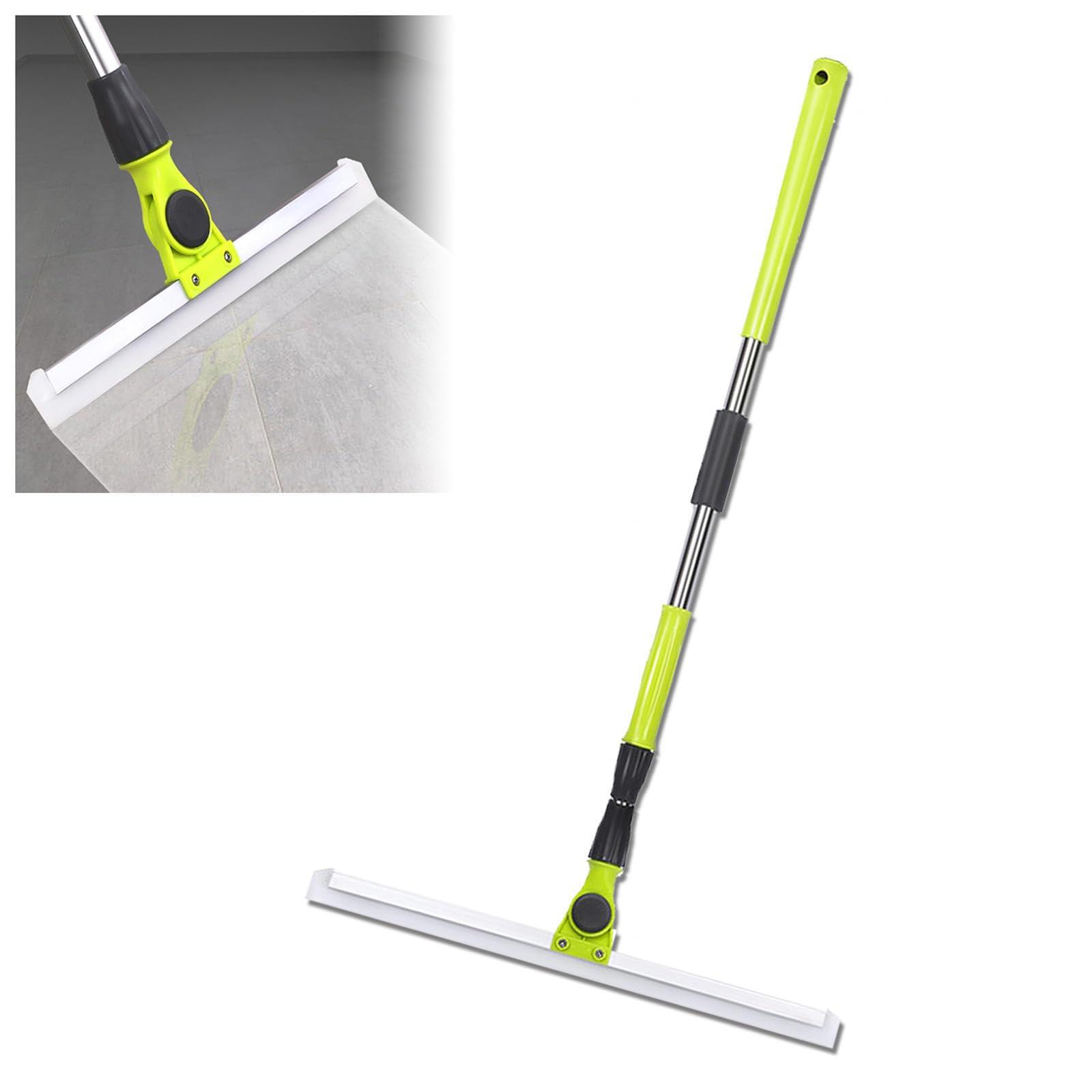 RRRYYYZZ RRRYYYZZ Floor Squeegee for Concrete Floor, with 51 Long Handle Floor Squeegee for Tile Floor, Air Broom as Seen on Tv Cleans Glass,Fine Dust,Hair,Liquids