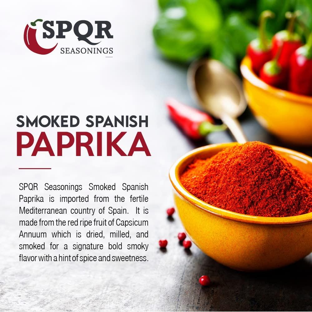 SPQR Seasonings Smoked Paprika XL 7 Ounce Jar Gourmet Restaurant Grade Bold Smoky Spanish Paprika Flavor by SPQR Seasonings