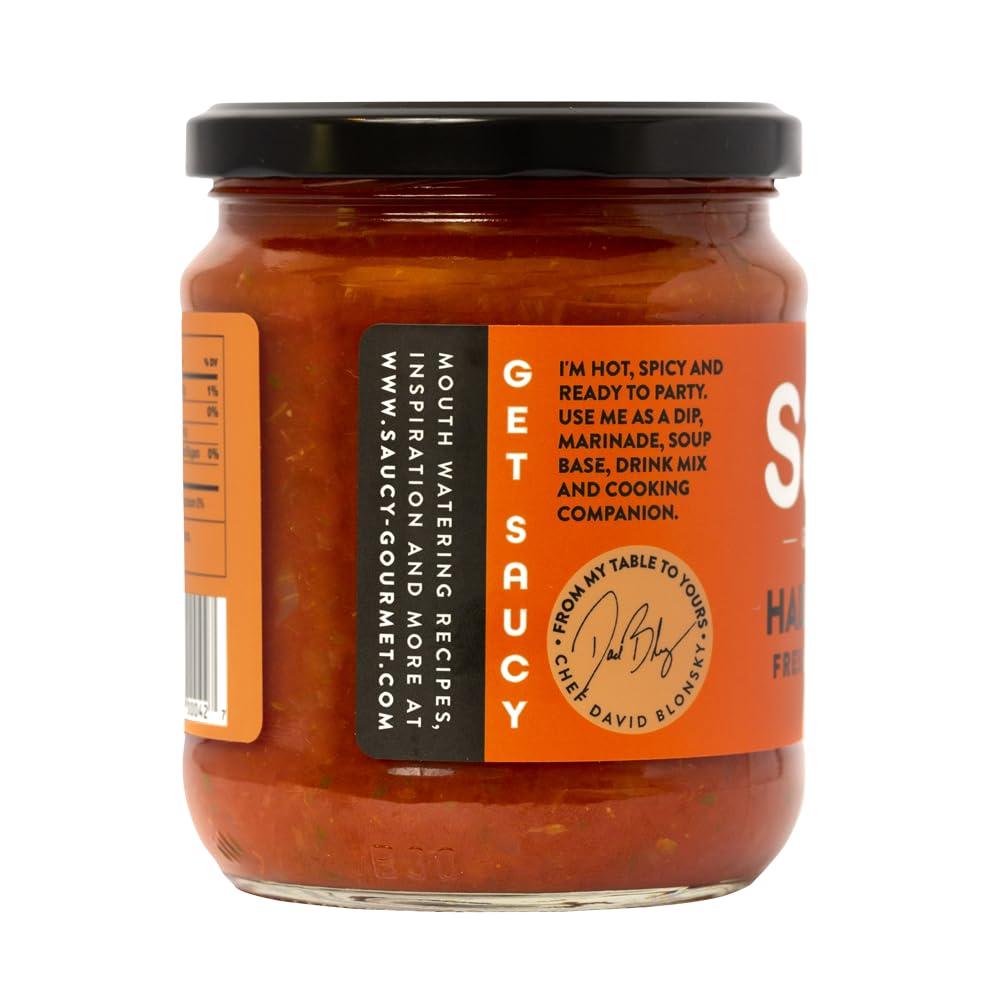 Saucy Gourmet Saucy Gourmet Habanero Salsa - Chef-Crafted Extra Hot Mexican Dip with Fresh Peppers & Citrus - No Water Added, No Preservatives, Gluten-Free, Pack of 2