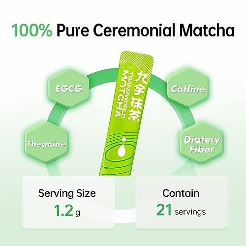 Jiuyu Authentic Ceremonial Matcha USDA Organic Premium Matcha Green Tea Powder for Drinking and Latte 100% Pure No Additives