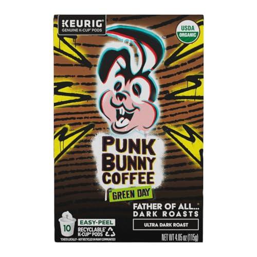 Punk Bunny Coffee Punk Bunny Ultra Dark Roast Coffee, Organic Coffee Pods, Father of All Dark, 10 count