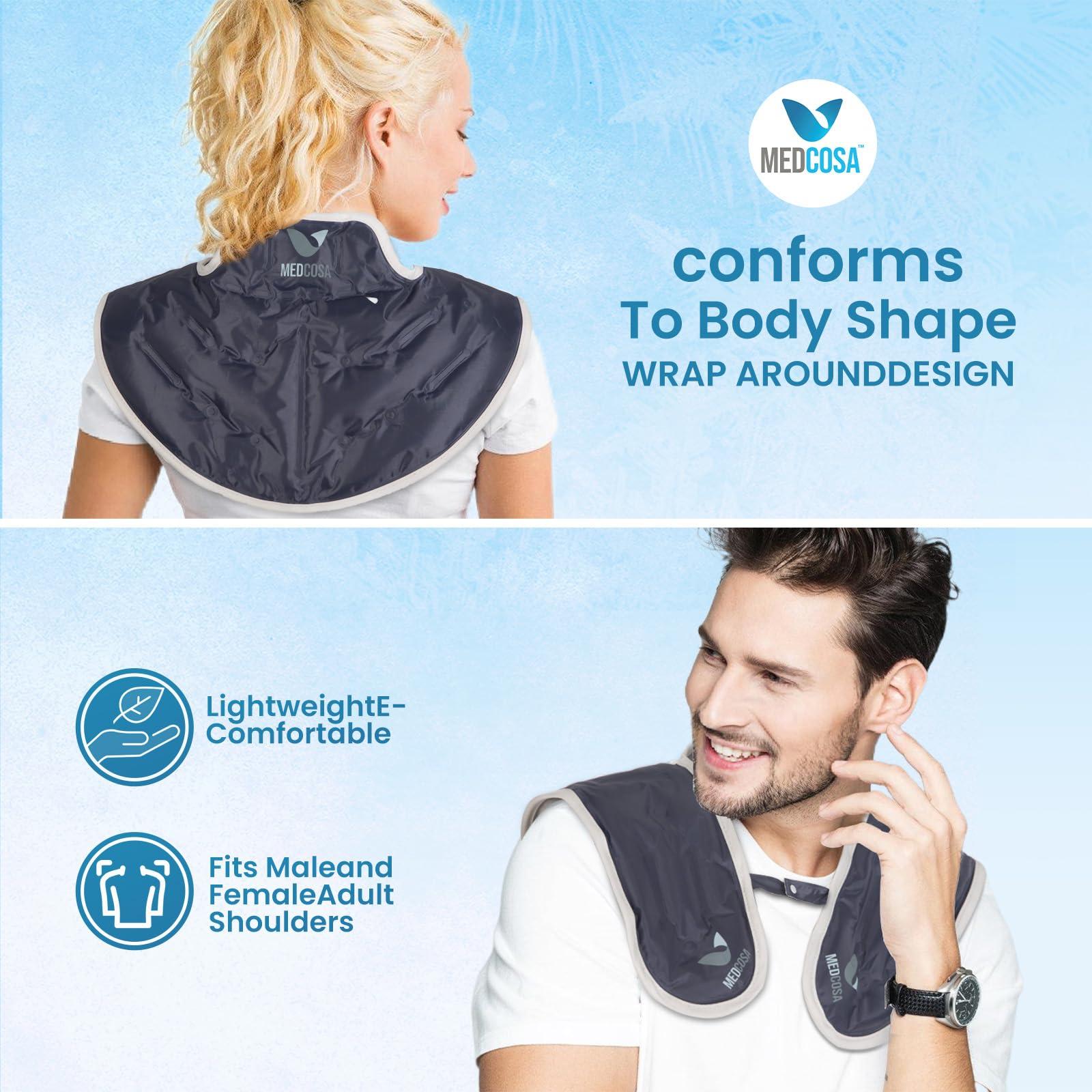 Medcosa Medcosa Large Neck and Shoulder Gel Ice Pack | Chill That Pain in The Neck | Neck & Shoulder Wrap Ideal for Post-Surgery, Reducing Muscle Pain & Aiding Injury Recovery