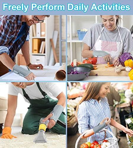 Kecartu Wrist Brace for Carpal Tunnel Pain Relief, Wrist Support Splint for Women Men,Sprain, Repetitive Strain, Adjustable Hand Brace for Sleeping Fits Right Left Hand for Arthritis (Grey, Left Hand, S/M)