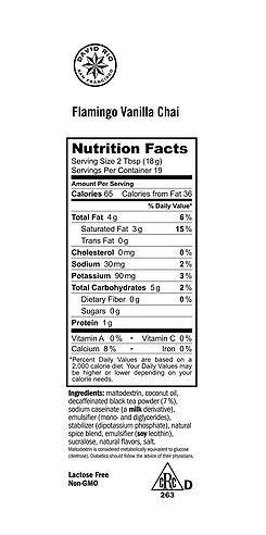 David Rio David Rio Chai Mix, Decaf Sugar Free, Flamingo Vanilla for Tea or Latte, 48 Ounce (Pack of 1)