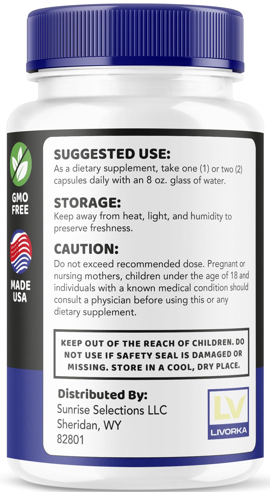 LIVORKA Nitric Boost Ultra, Nitric Boost Ultra Powder Now in Capsules, NitricBoost Ultra Advanced Formula, Nitric Boost Ultra Max, Nitric Boost Reviews 60 Capsules for 1 Month