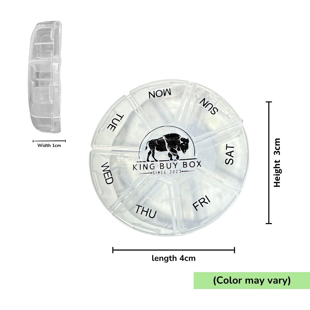 KING BUY BOX KING BUY BOX Pill Box (Color May Vary) Bundle with Chewy Bites Chewable Antacid Tablets for Heartburn Relief, Assorted Berries 108 ct. 2PACK Compatible with TUMS