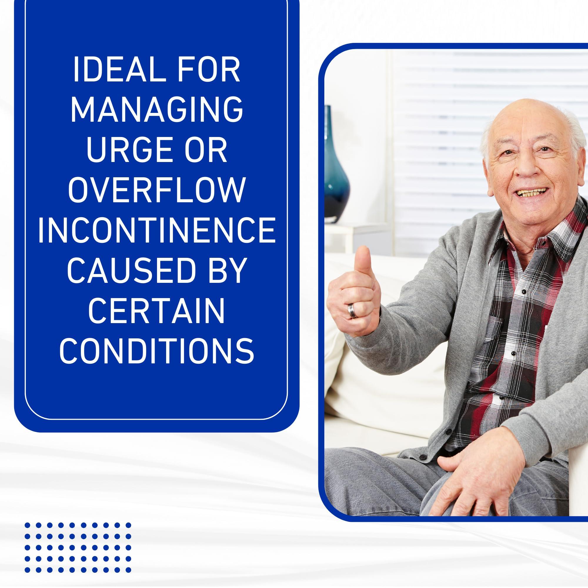 Afex Afex Night Time Incontinence Management System - Incontinence Supplies with Standard Briefs with High Style Receptacle, Accessories & Extra Capacity Bed Bag - L (for 36-38 Waist)