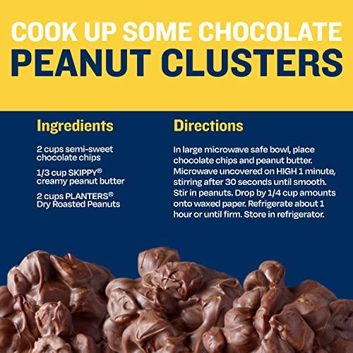 Planters PLANTERS Lightly Salted Dry Roasted Peanuts, Party Snacks, Plant Based Protein 16oz (4 Jars)