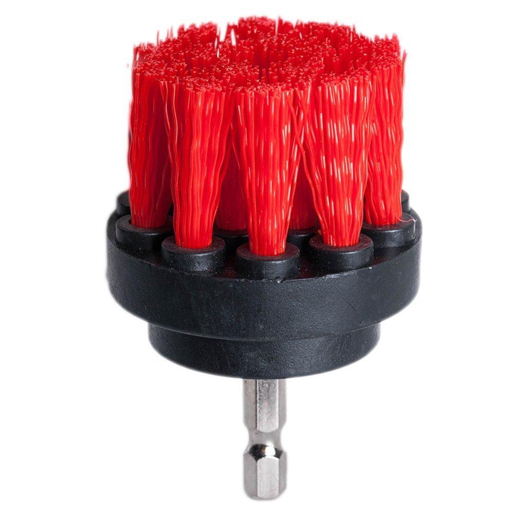 DUOSHIDA DUOSHIDA Drill Brush Soft Medium Stiff Bristle Powered Scrub Attachments Cleaning Kit for Bathroom Shower Grout Carpet Tires Boats Ceramic Marble Wheels Glass Carpets Upholstery (2\'\'+3\'\'+4\'\'+5\'\'+5\'\')