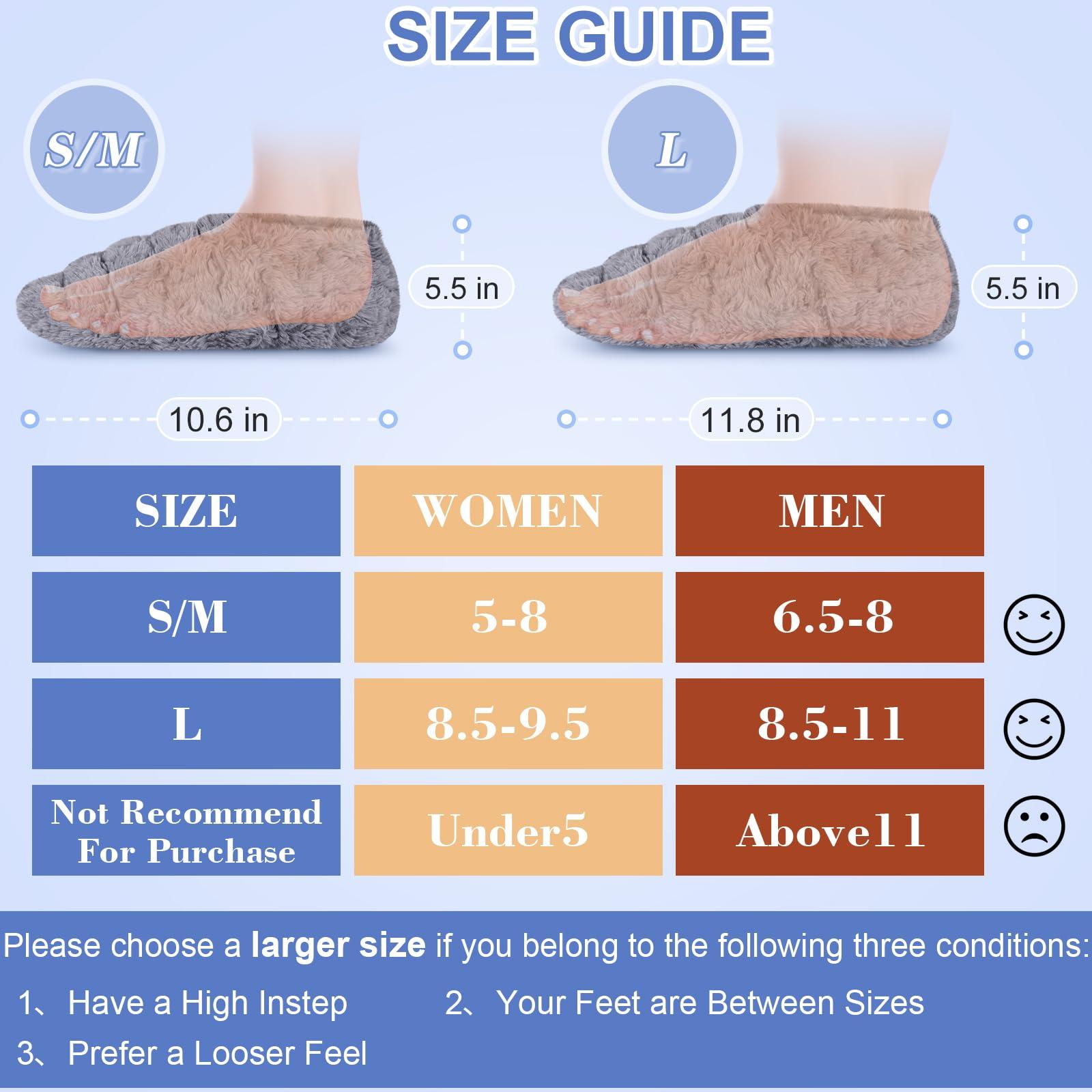 SUZZIPAD SUZZIPAD Microwavable Heated Slippers and Feet Warmer for Cold Feet, Foot Warmer for Bed, Microwave Slippers for Plantar Fasciitis, Achilles Tendinitis, Ankle Pain Relief, L, Unscented