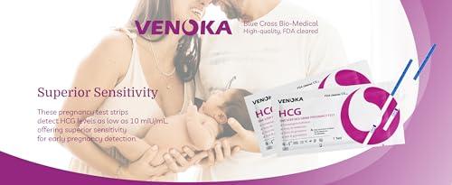 venoka 10 x Early Pregancy Test Strips, Super Sensitivity 10 MIU/mL