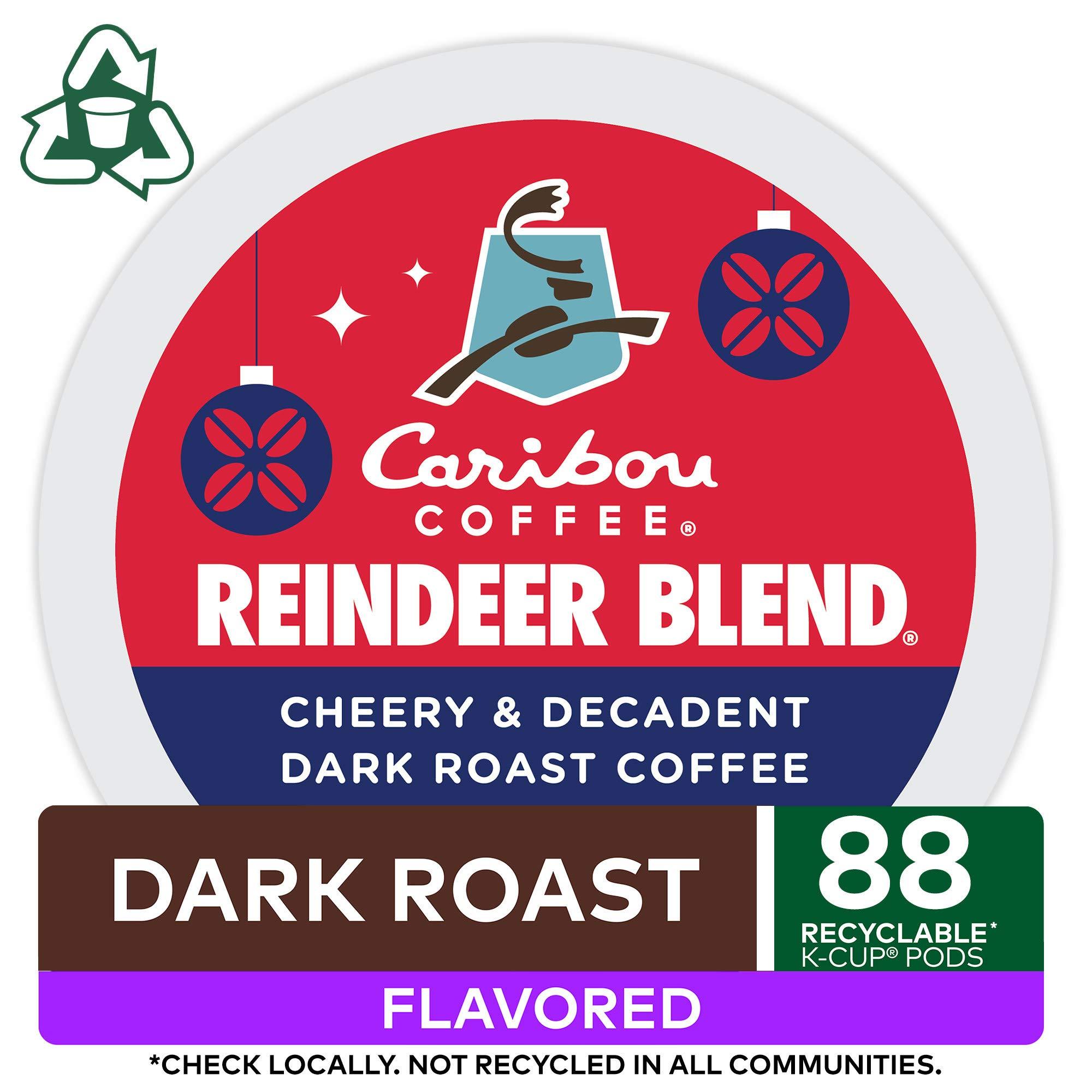 Caribou Coffee Caribou Coffee Reindeer Blend, Single-Serve Keurig K-Cup Pods, Dark Roast Coffee Pods, 88 Count
