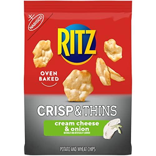 Ritz Ritz Crisp and Thins Cream Cheese and Onion Chips, 7.1 Oz