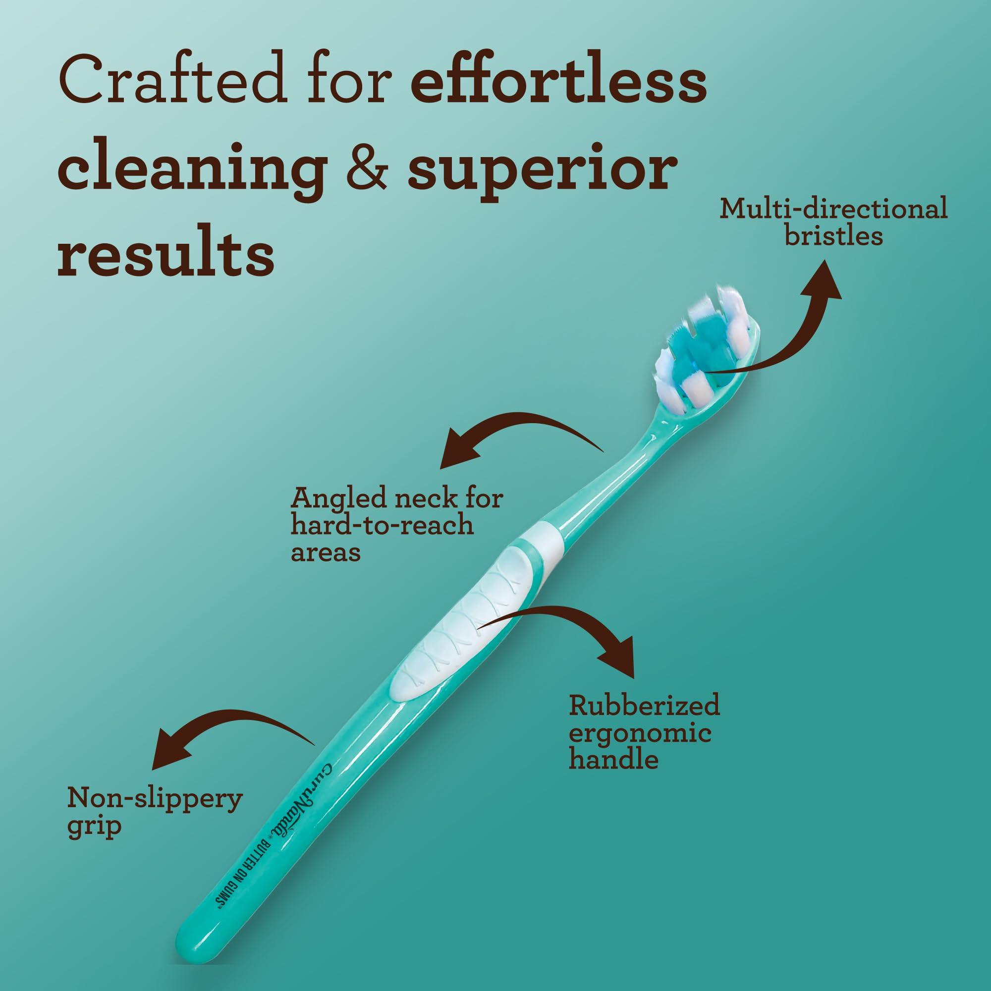 GuruNanda GuruNanda Butter On Gums Toothbrush Bundle with 8000+ Softex Bristles, 6 Count & Extra Soft Bristles, 2 Count