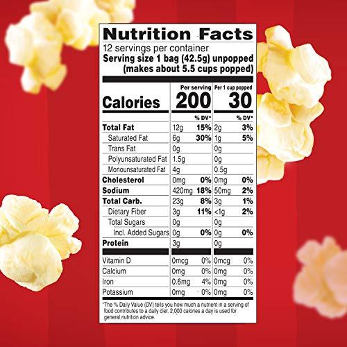 Orville Redenbacher's Orville Redenbacher\'s Microwave Popcorn, Movie Theater Butter Flavor, 1.5 oz., 12-Count