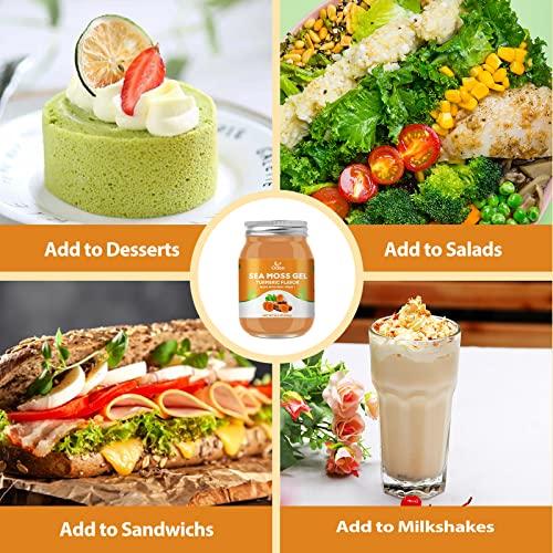 OALSE OALSE (18.5 OZ Irish Sea Moss Gel Turmeric Flavor - Organic Seamoss Gel with 92 Minerals and Vitamins - Non-GMO, Gluten-Free, Vegan - Immune Defense Thyroid Digestive Support