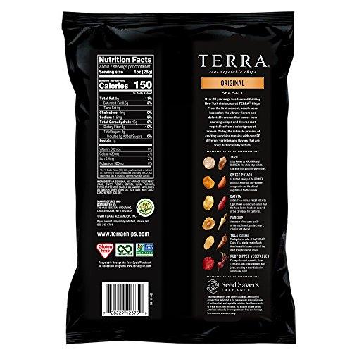 Terra Terra Vegetable Chips, Original with Sea Salt Vegetable Chips, 6.8 Oz (Pack of 12)