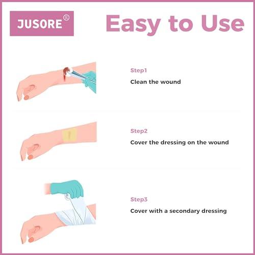 JUSORE JUSORE Xeroform Petrolatum Dressing Gauze 5"x9" - 25 Individual Pack, Non Stick Gauze Pads, Soft Mesh Xeroform Would Dressing for Wound Care, Surgical Incisions, Burns, Lacerations & Skin Grafts