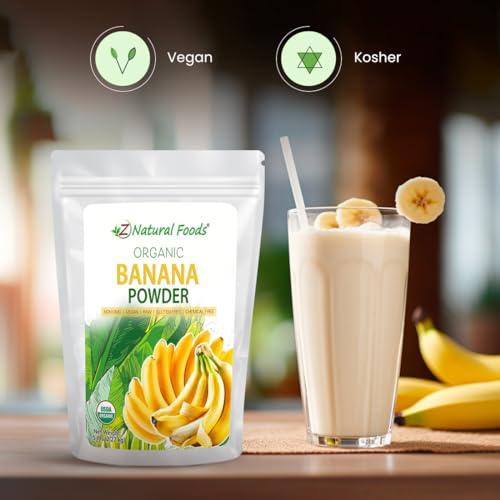 Z Natural Foods Z Natural Foods Organic Banana Powder, Fiber Supplement for Glowing Skin and Enhanced Immunity, Great in Juice, Smoothies, and Recipes, Non-GMO, Vegan, Gluten-Free, Kosher, 1 lb.