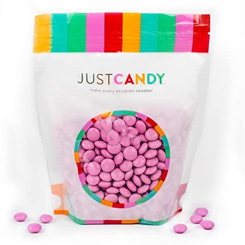 Just Candy 500pcs Pink Candy M&M's Milk Chocolate, Pink Candy for Candy Buffet (1lb, 500pcs) Baby Shower, Bridal Shower, Birthday Wedding Party Favors