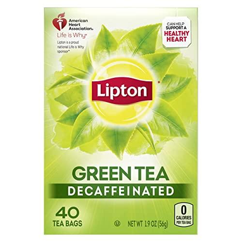 Lipton Lipton Decaffeinated Green Tea Bags, Unsweetened Teabags for Decaf Hot Tea or Decaf Iced Tea, 240 Total Tea Bags (40ct - Pack of 6)