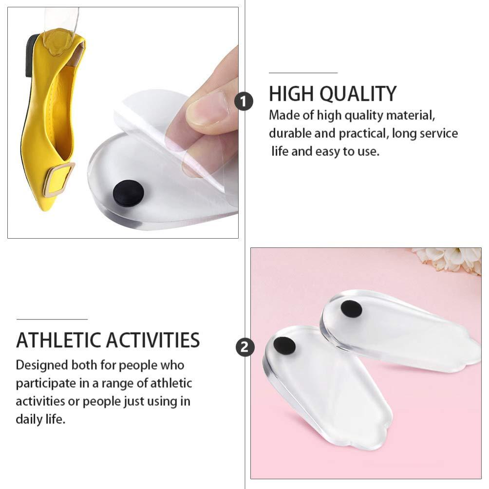 HEALLILY 2 Pairs Heel Pad Shoe Cushions Shoe Pads Flat Foot Mat Foot Insoles Foot Support Pad Heel Correction Insole Half Heel Insoles Flat Foot Pad