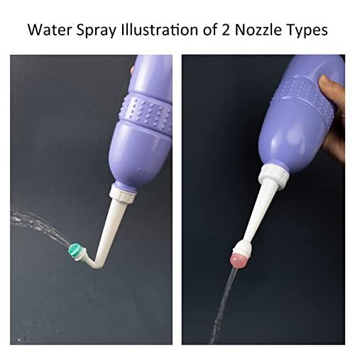 aicci aicci Peri Bottle for Postpartum Care, Portable Travel Bidet for Women, 17oz Large Capacity Perineal Bottle for Feminine Hygiene with Travel Bag and Angled Nozzle (Purple)